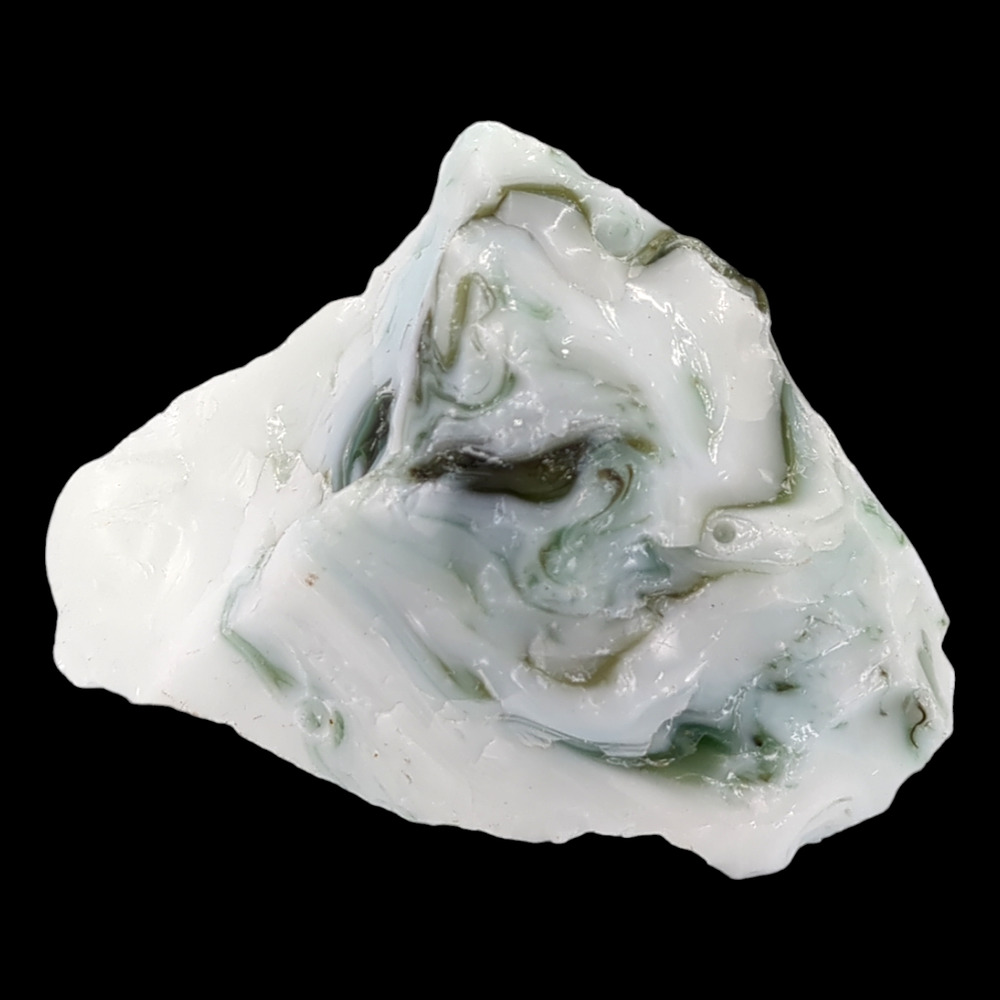 Milk Glass‎ Emerald Swirled Art Glass Cullet Slag Glass #4XL62